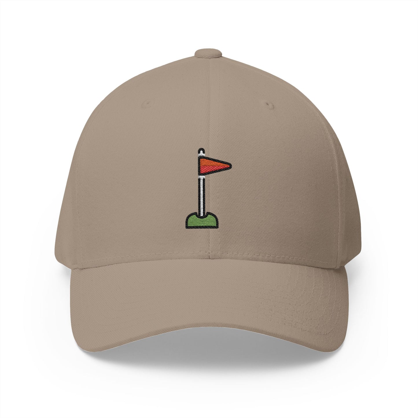 Flag In Hole Emoji Khaki Cap – Premium by Capmoji