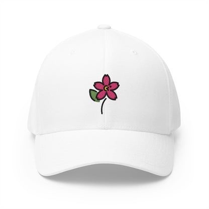 Cherry Blossom Emoji White Cap – Premium by Capmoji