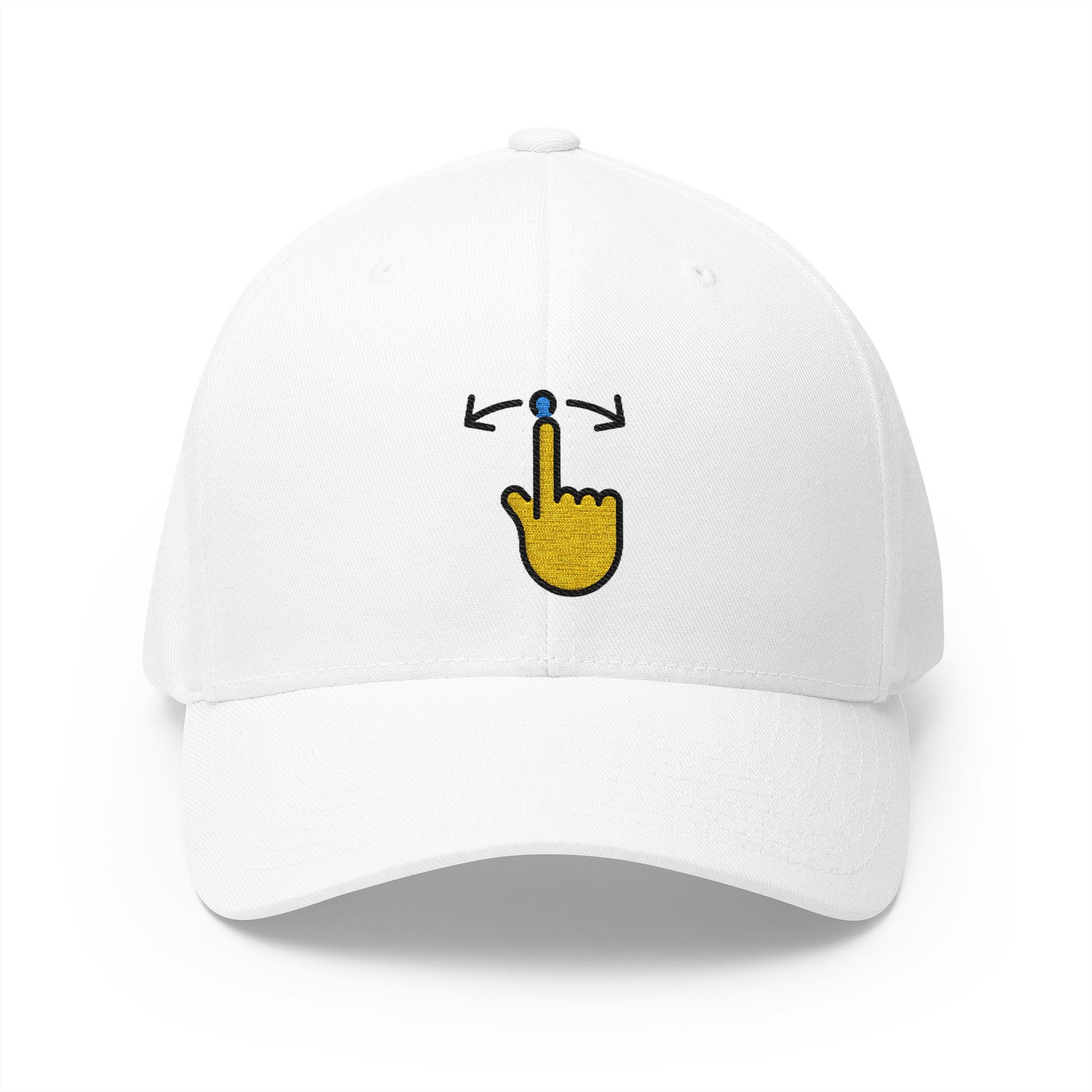 Swipe Emoji White Cap – Premium by Capmoji