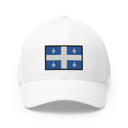 Quebec Flag Emoji White Cap – Premium by Capmoji