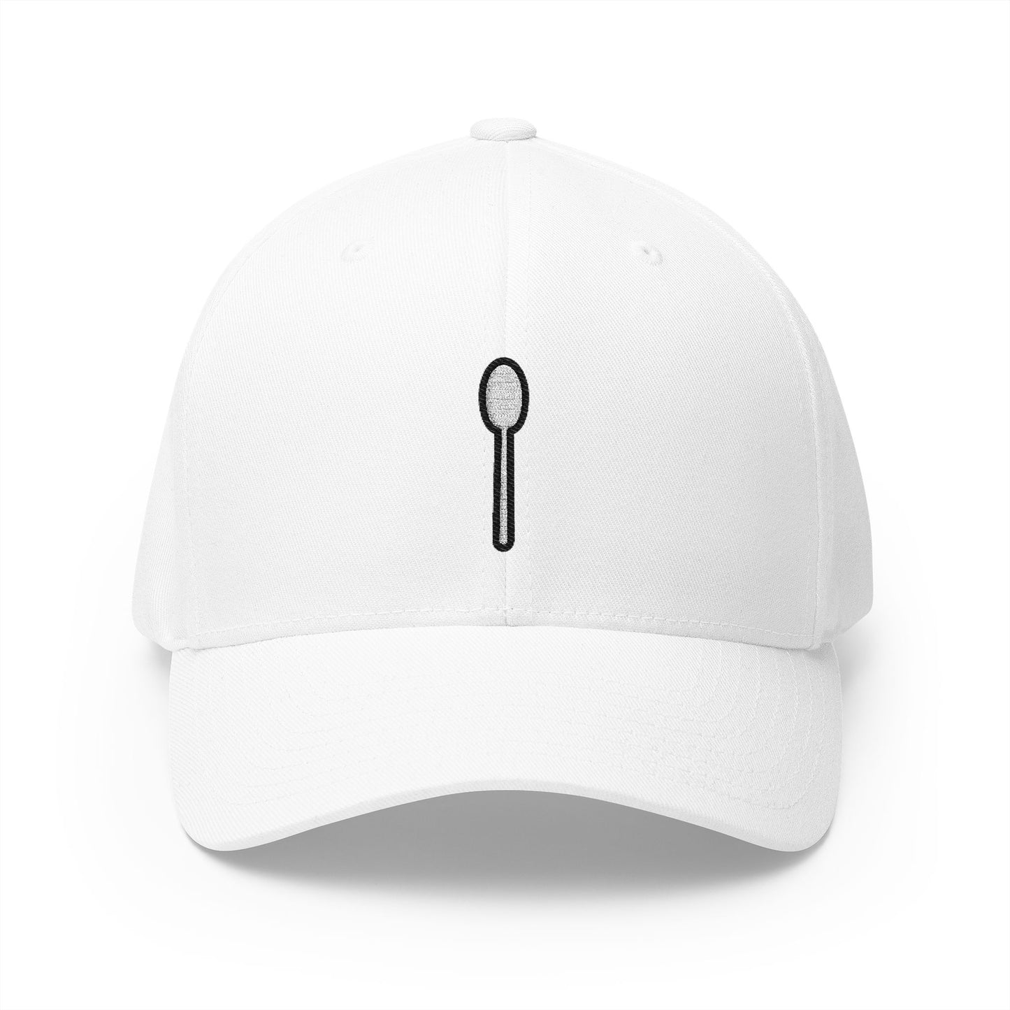 Spoon Emoji White Cap – Premium by Capmoji