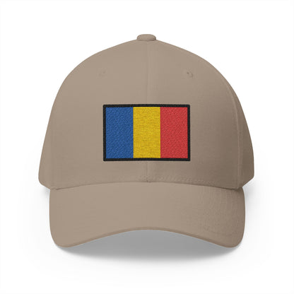 Flag: Romania Emoji Khaki Cap – Premium by Capmoji