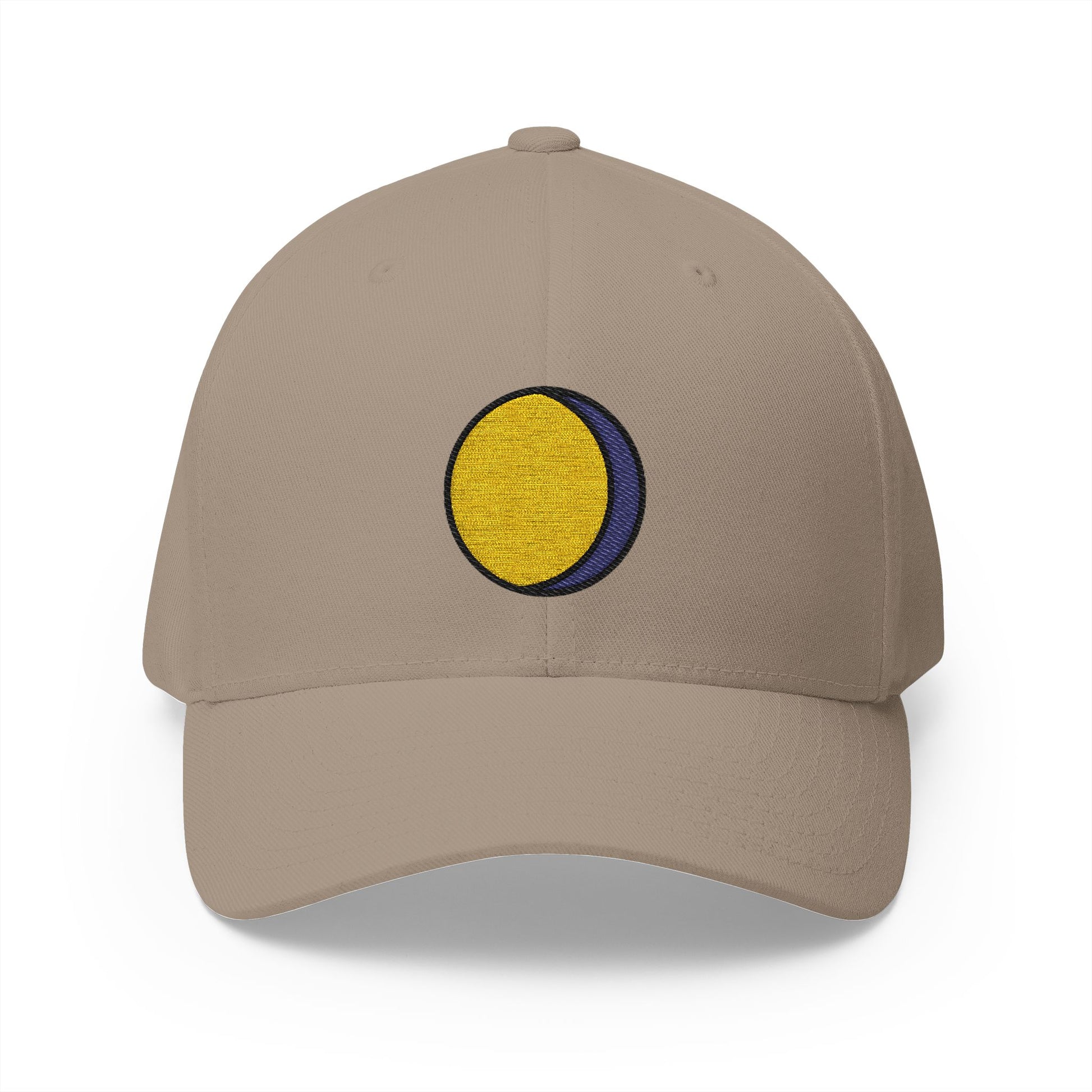 Waning Gibbous Moon Emoji Khaki Cap – Premium by Capmoji