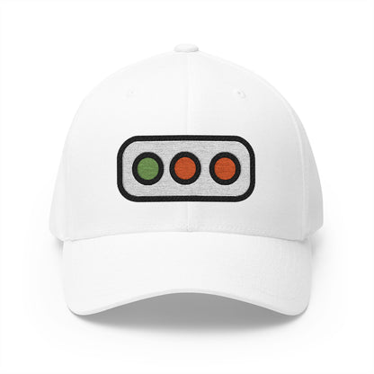 Horizontal Traffic Light Emoji White Cap – Premium by Capmoji