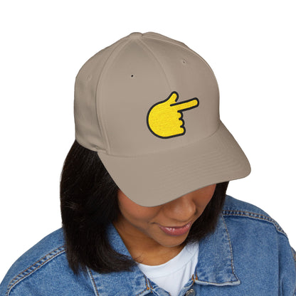 Backhand Index Pointing Right Emoji Cap – Premium by Capmoji