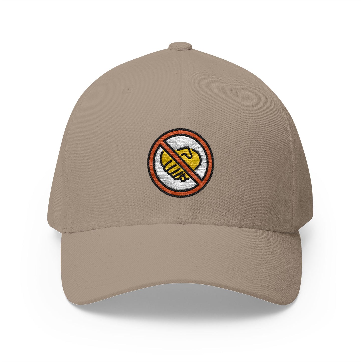 No Handshaking Emoji Khaki Cap – Premium by Capmoji