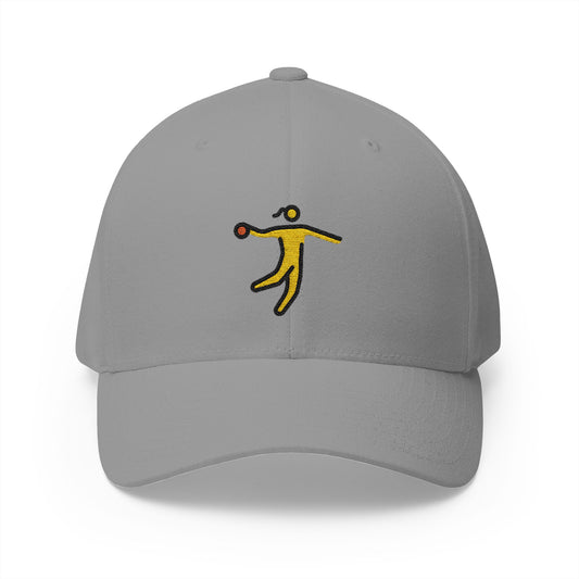Woman Playing Handball Emoji Grey Cap – Premium by Capmoji
