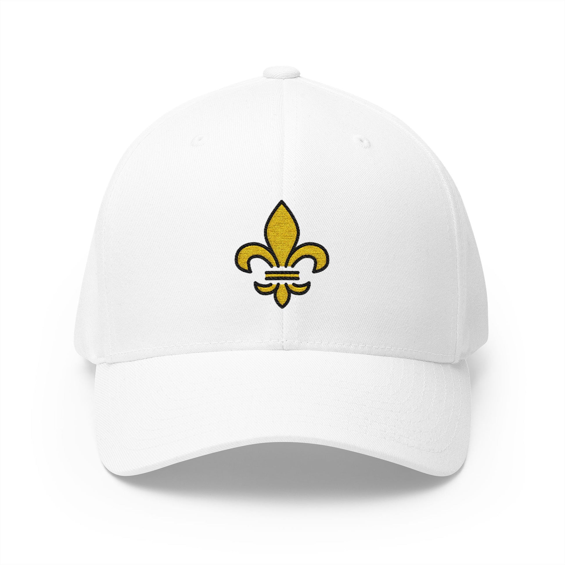 Fleur-De-Lis Emoji White Cap – Premium by Capmoji