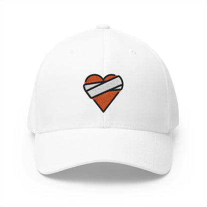 Mending Heart Emoji White Cap – Premium by Capmoji
