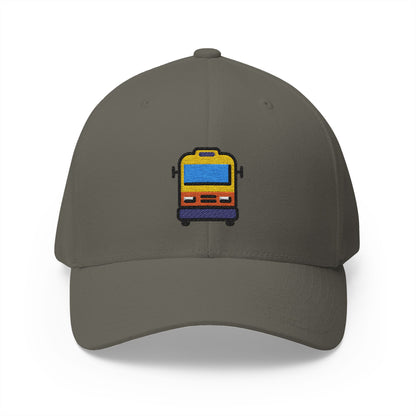 Oncoming Bus Emoji Olive Cap – Premium by Capmoji