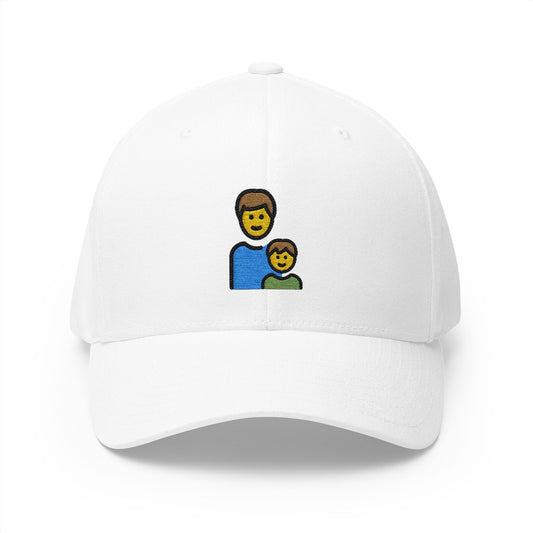 Family: Man, Boy Emoji White Cap – Premium by Capmoji
