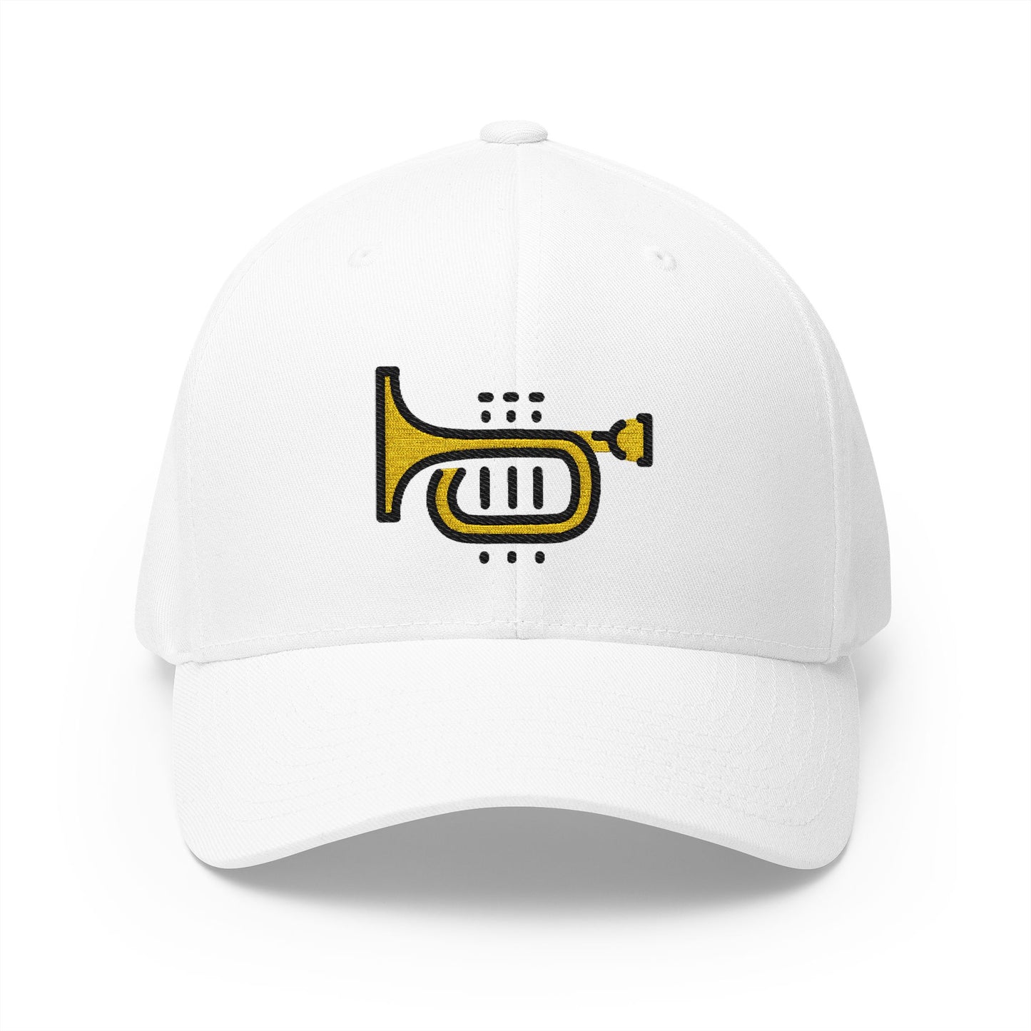 Trumpet Emoji White Cap – Premium by Capmoji