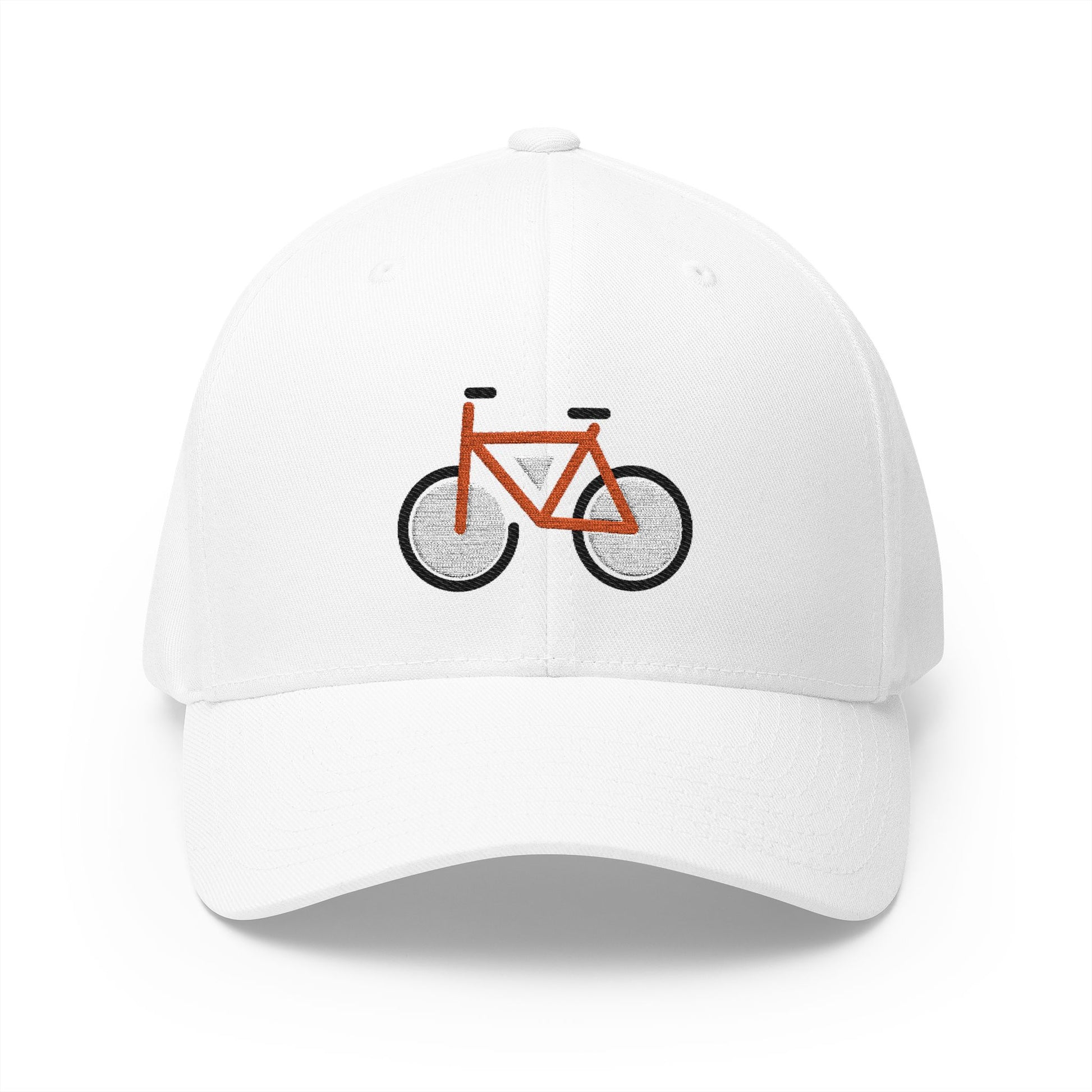 Bicycle Emoji White Cap – Premium by Capmoji