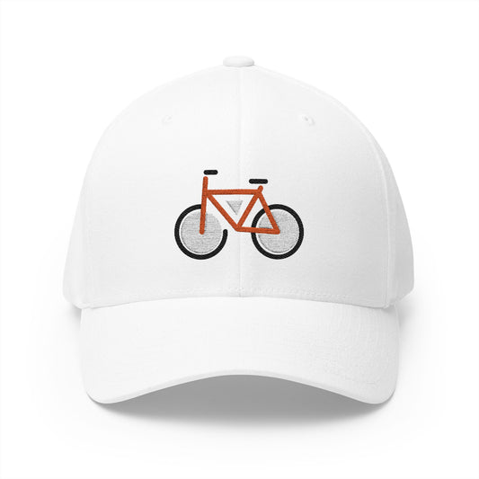 Bicycle Emoji White Cap – Premium by Capmoji