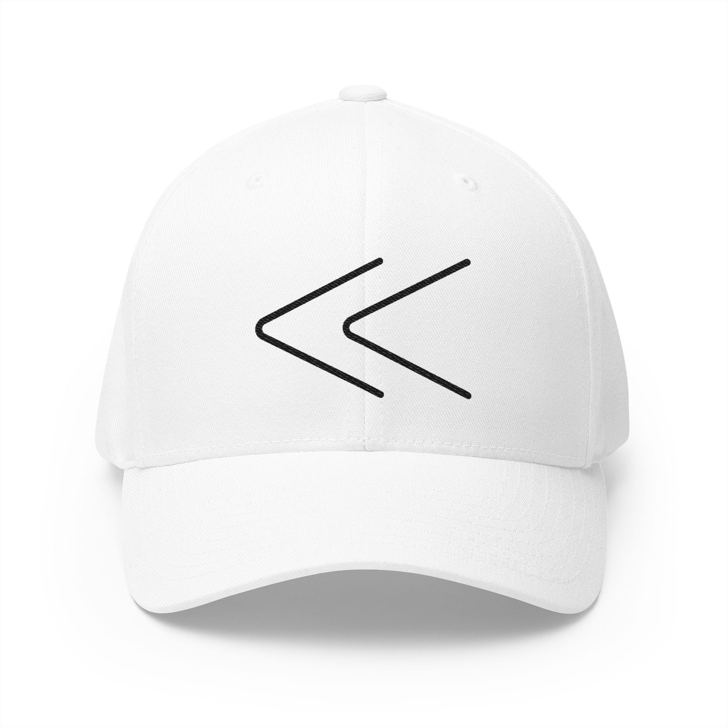 Fast Reverse Button Emoji White Cap – Premium by Capmoji