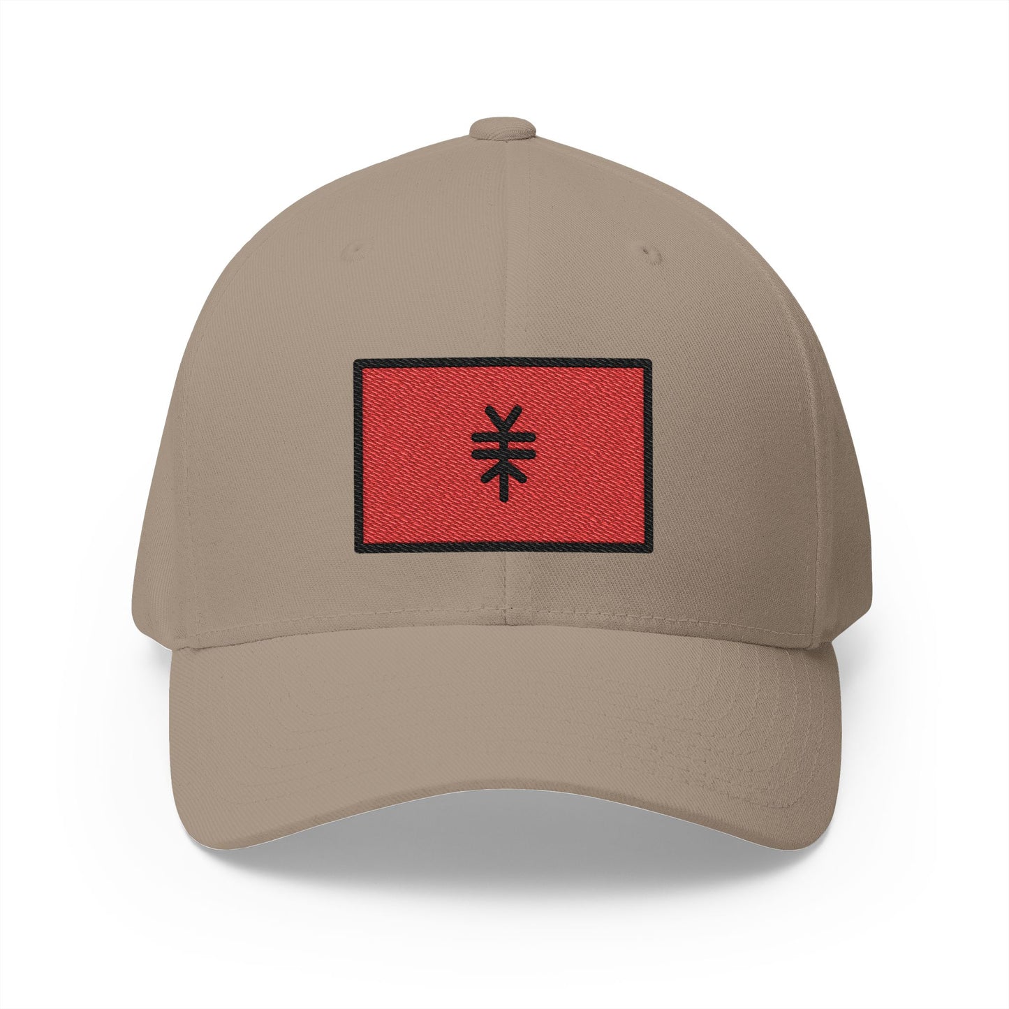 Flag: Albania Emoji Khaki Cap – Premium by Capmoji