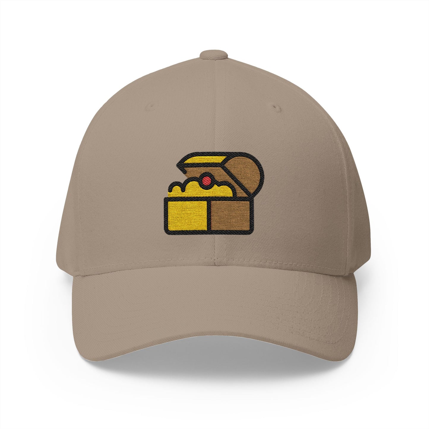 Treasure Chest Emoji Khaki Cap – Premium by Capmoji