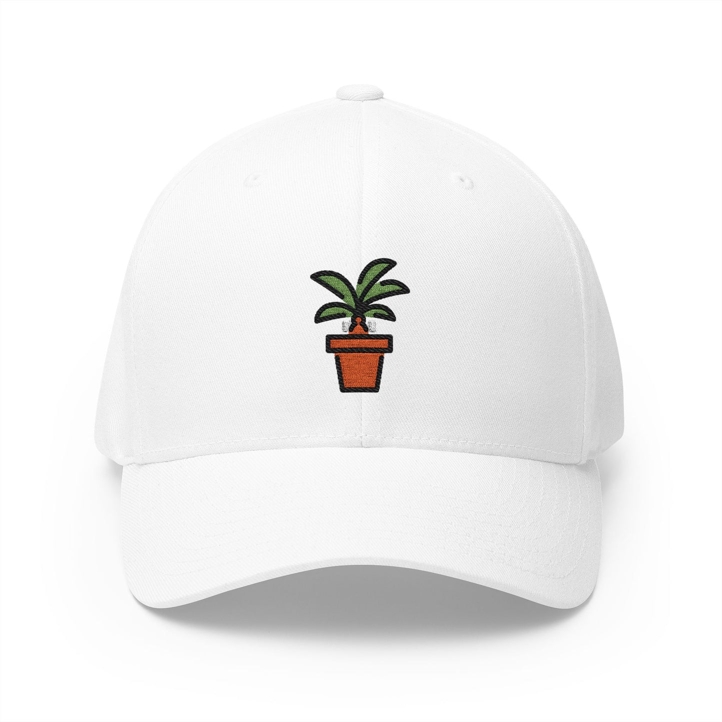 Potted Plant Emoji White Cap – Premium by Capmoji