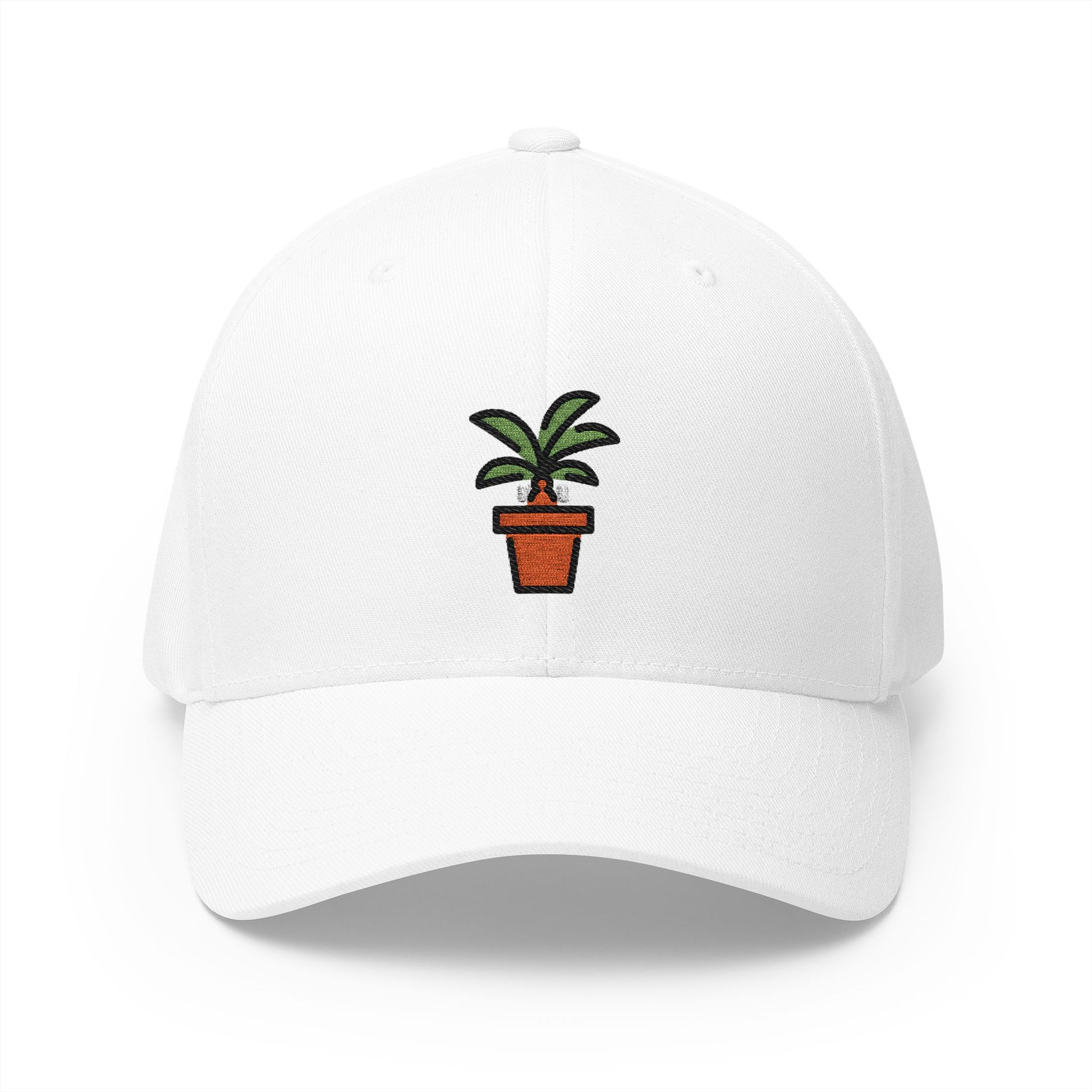 Potted Plant Emoji White Cap – Premium by Capmoji