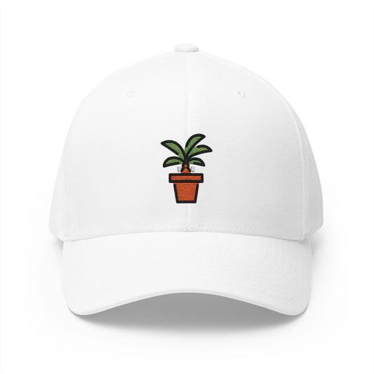 Potted Plant Emoji White Cap – Premium by Capmoji