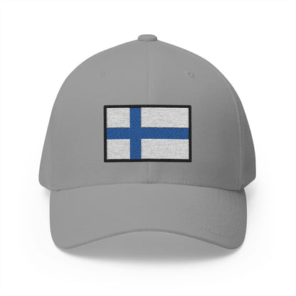 Flag: Finland Emoji Grey Cap – Premium by Capmoji