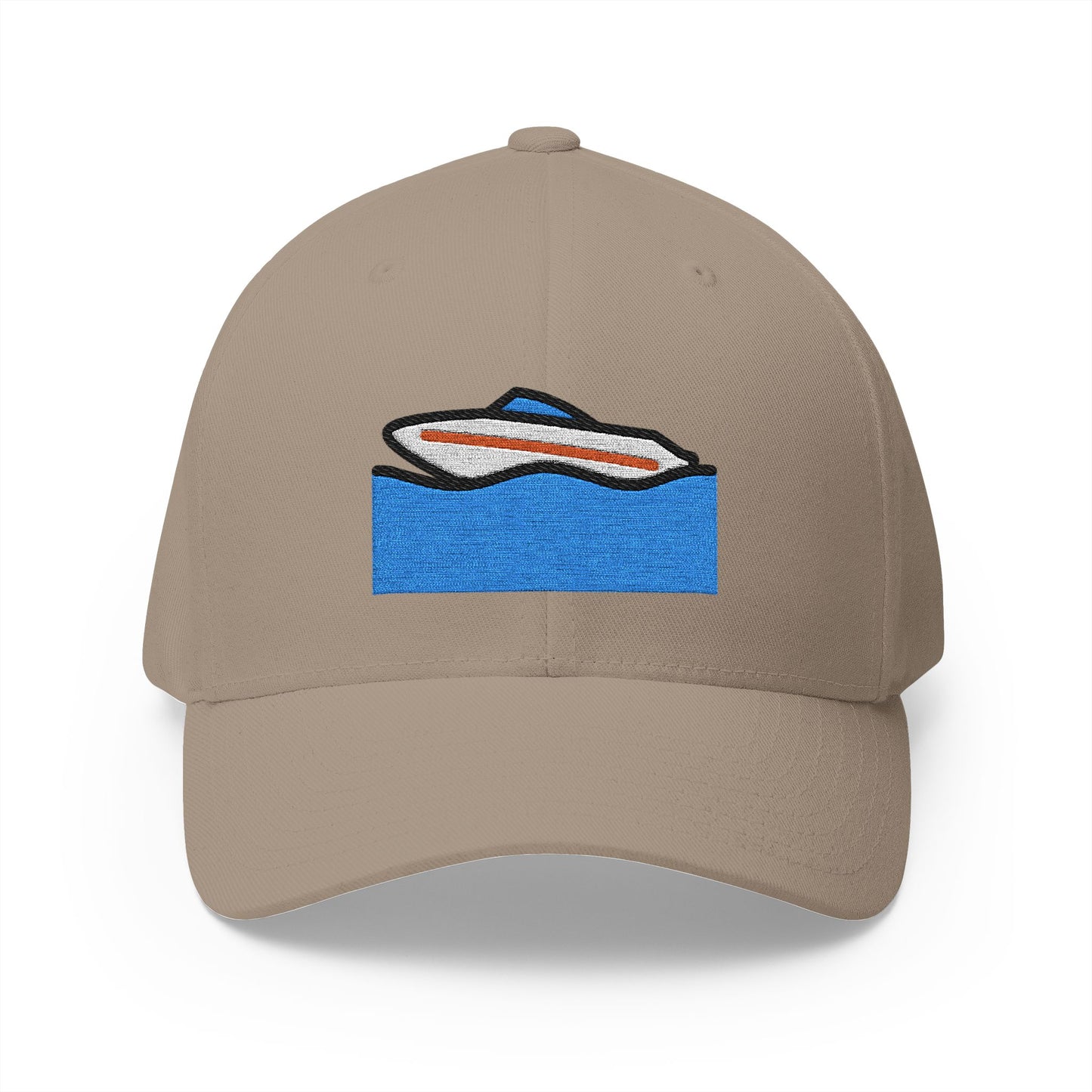 Speedboat Emoji Khaki Cap – Premium by Capmoji