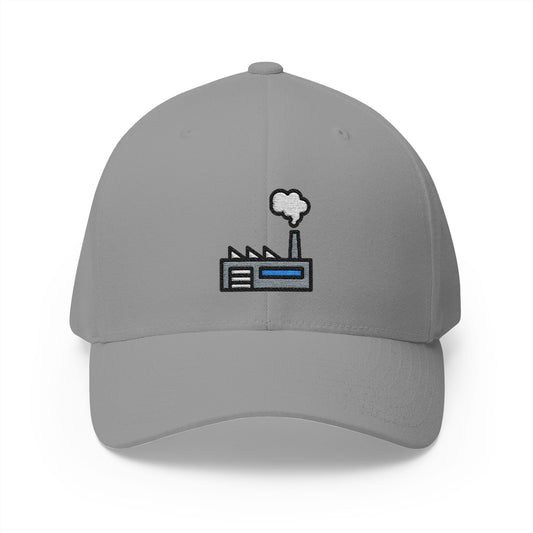 Exhaust Gases Factory Emoji Grey Cap – Premium by Capmoji