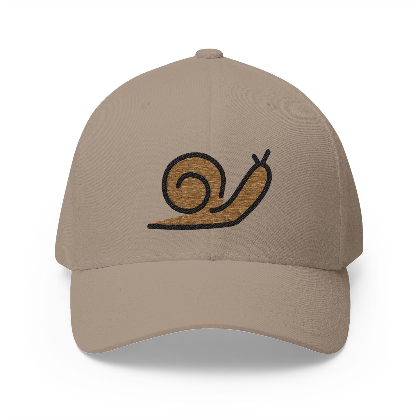 Snail Emoji Khaki Cap – Premium by Capmoji
