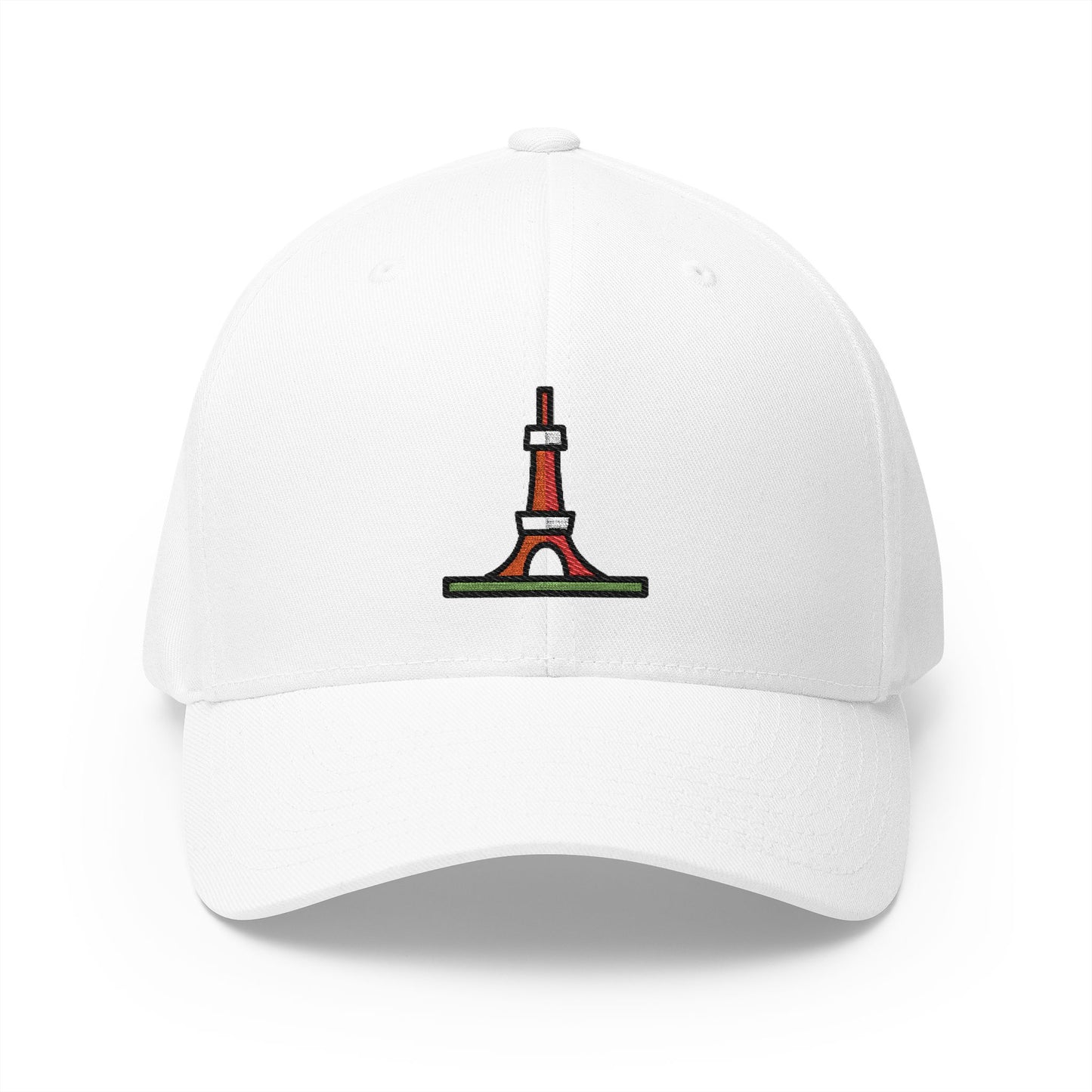 Tokyo Tower Emoji White Cap – Premium by Capmoji