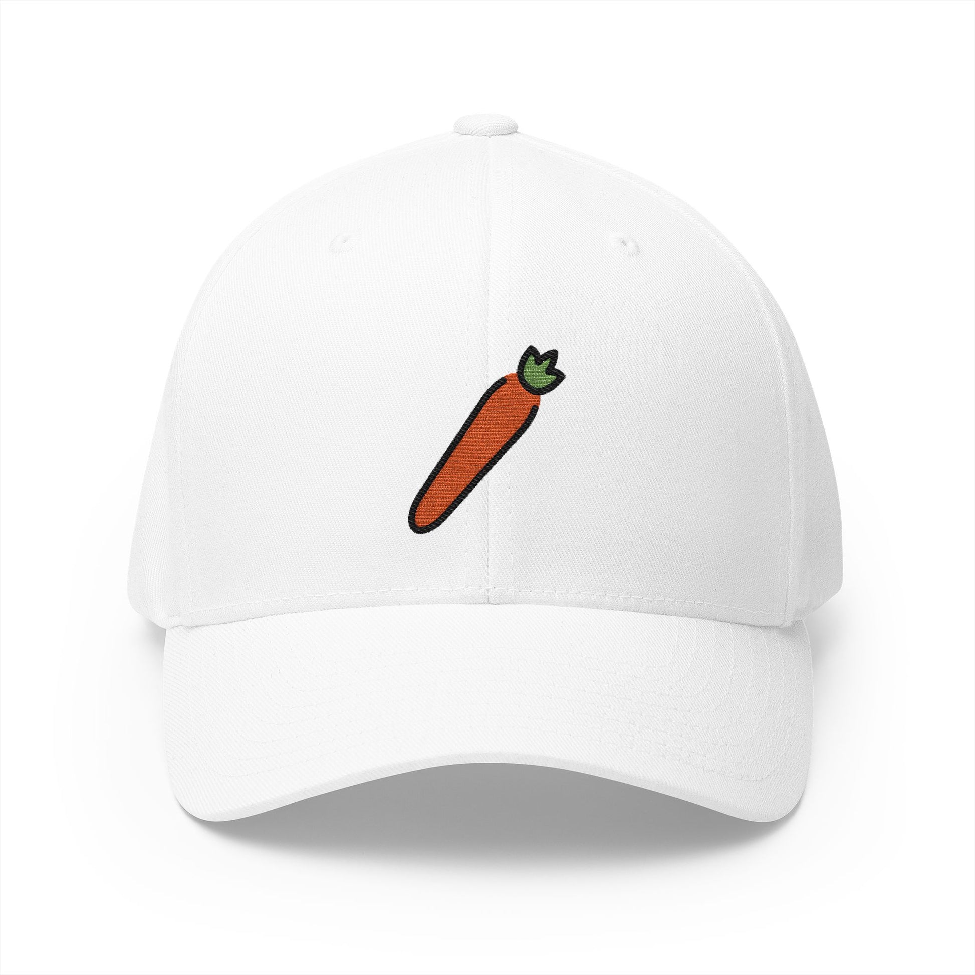 Carrot Emoji White Cap – Premium by Capmoji