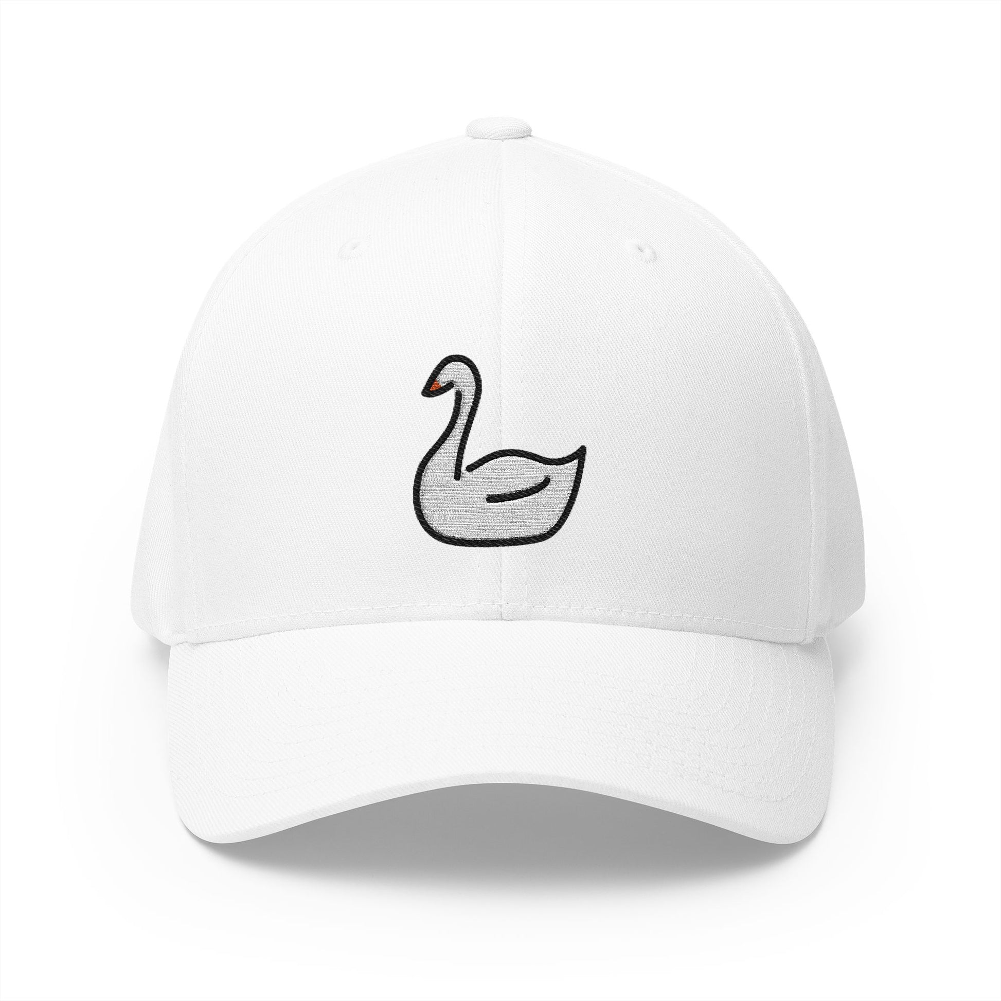 Swan Emoji White Cap – Premium by Capmoji