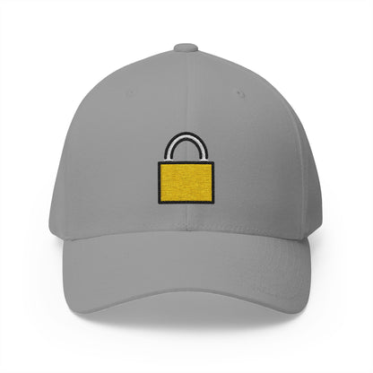 Locked Emoji Grey Cap – Premium by Capmoji