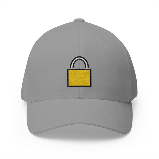 Locked Emoji Grey Cap – Premium by Capmoji