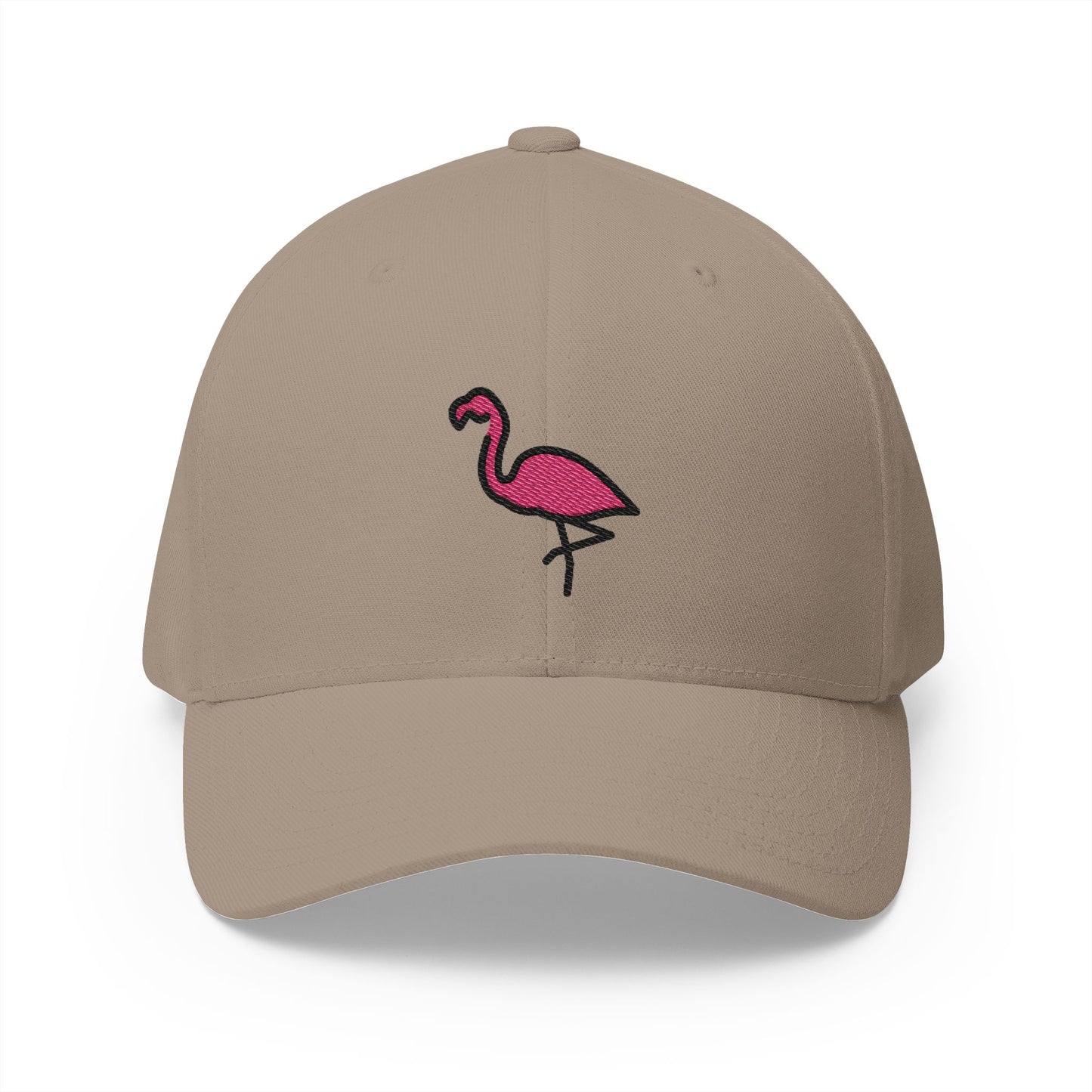 Flamingo Emoji Khaki Cap – Premium by Capmoji
