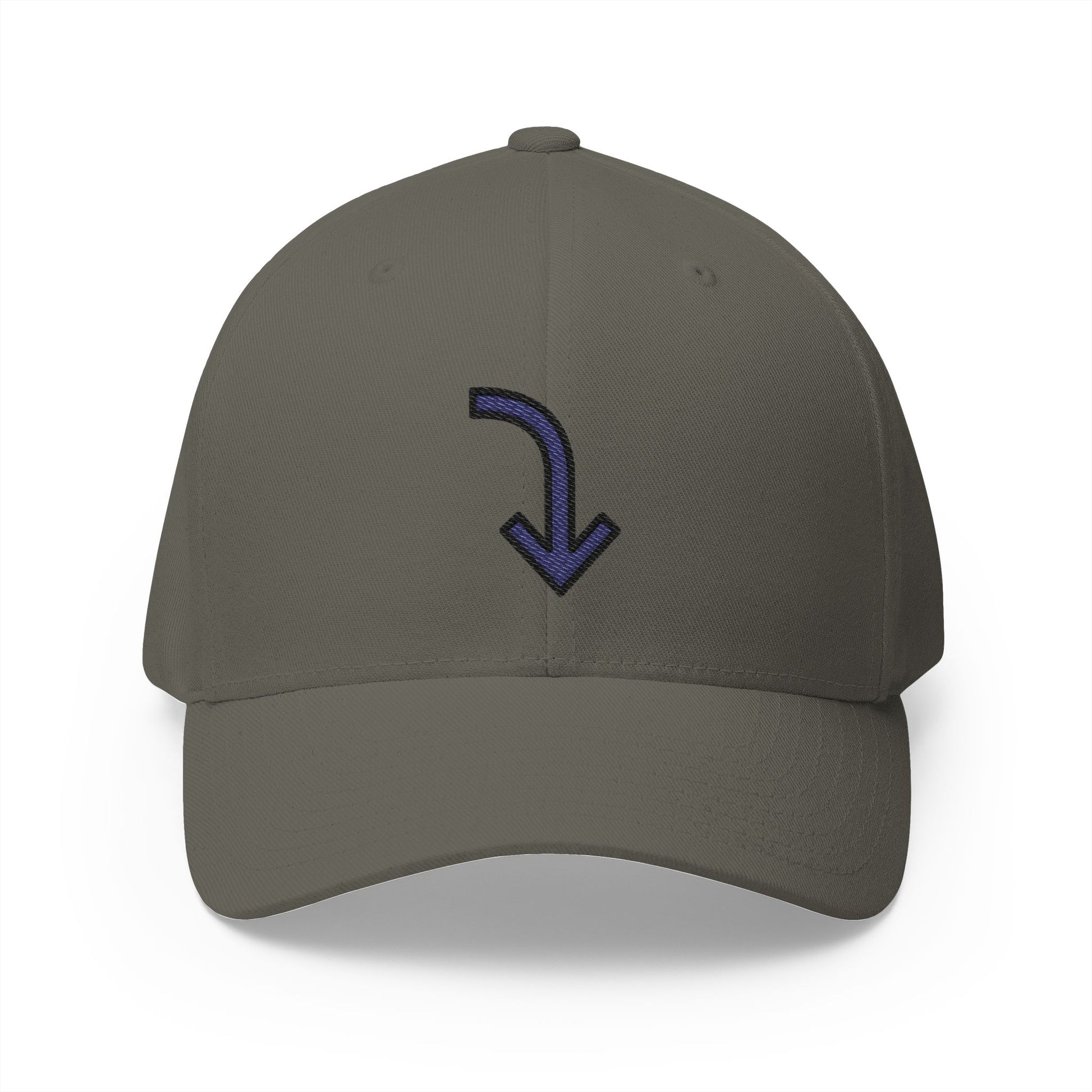 Right Arrow Curving Down Emoji Olive Cap – Premium by Capmoji