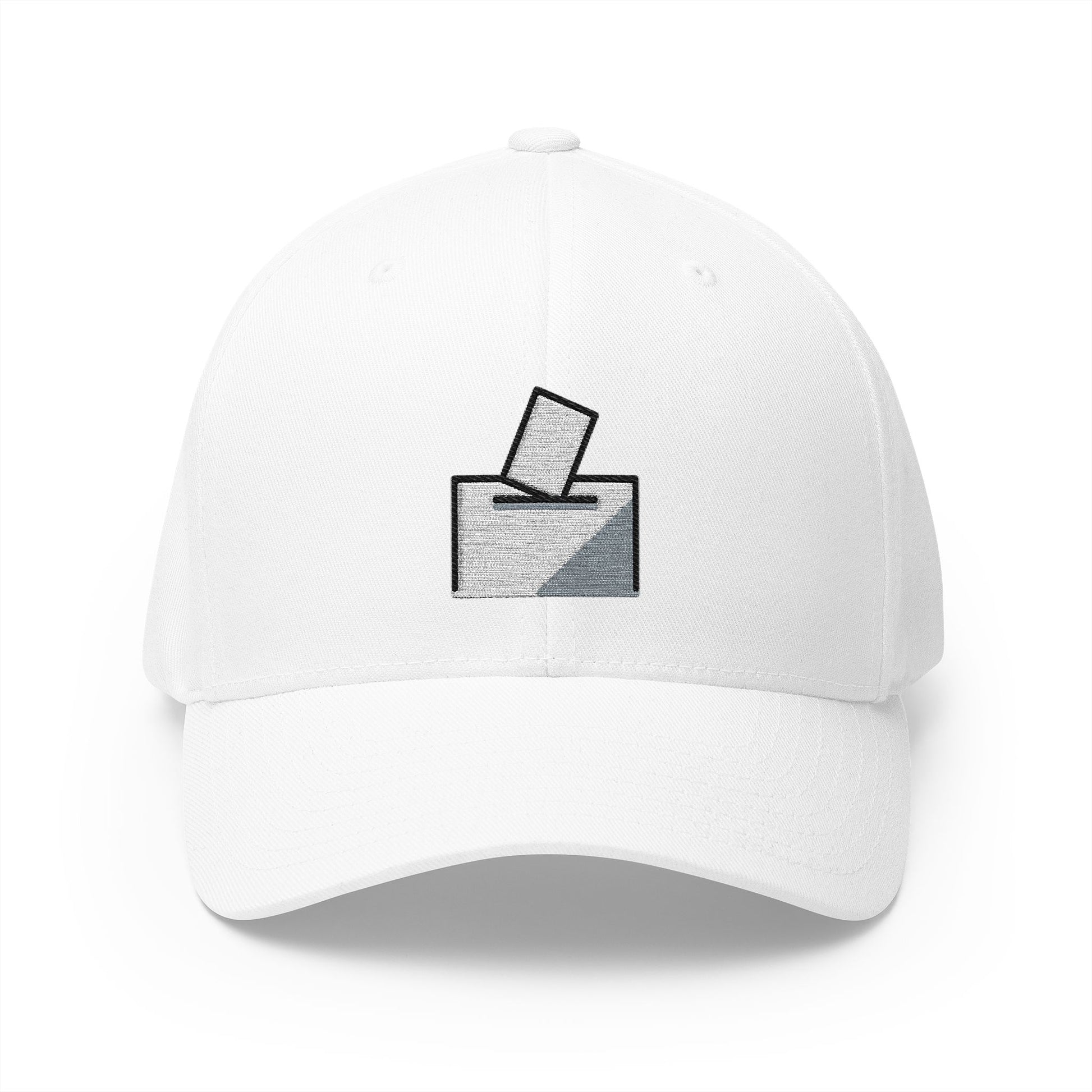 Ballot Box With Ballot Emoji White Cap – Premium by Capmoji