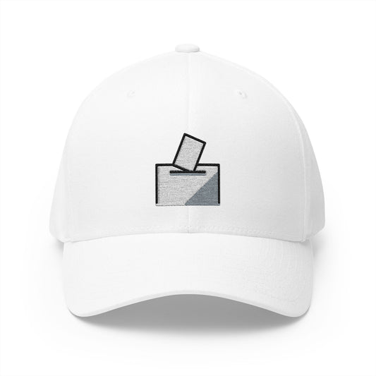 Ballot Box With Ballot Emoji White Cap – Premium by Capmoji