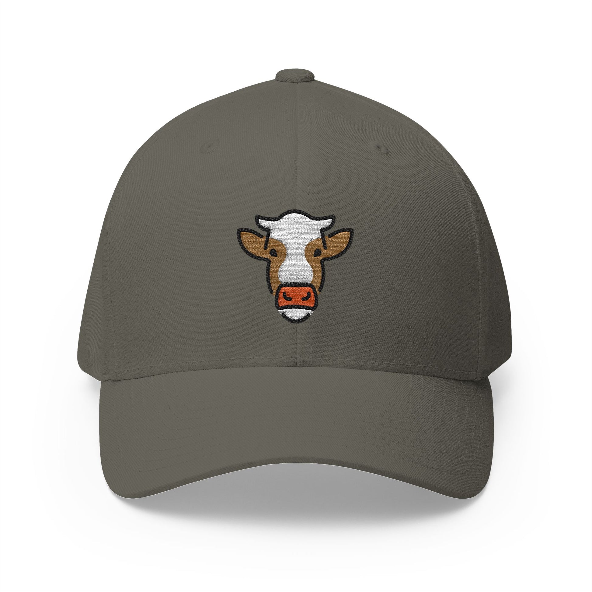 Cow Face Emoji Olive Cap – Premium by Capmoji