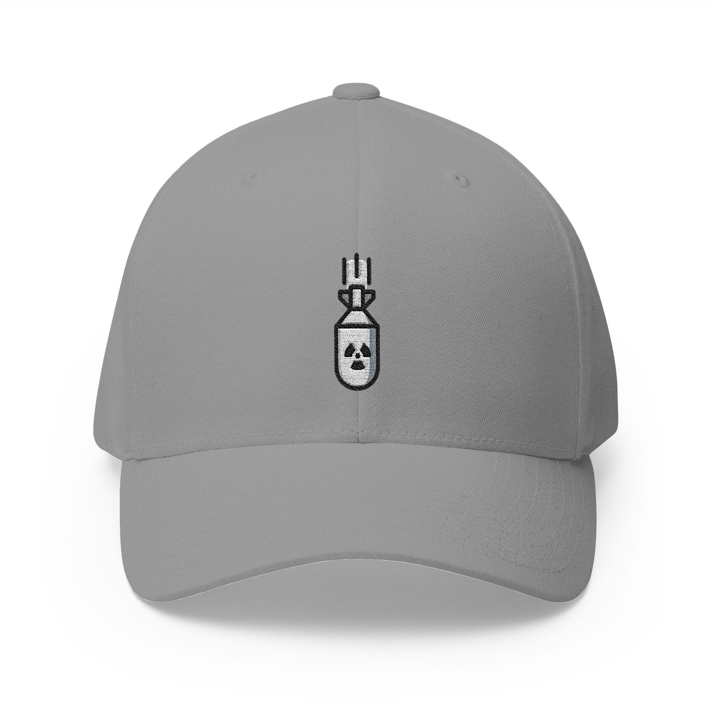 Atom Bomb Emoji Grey Cap – Premium by Capmoji