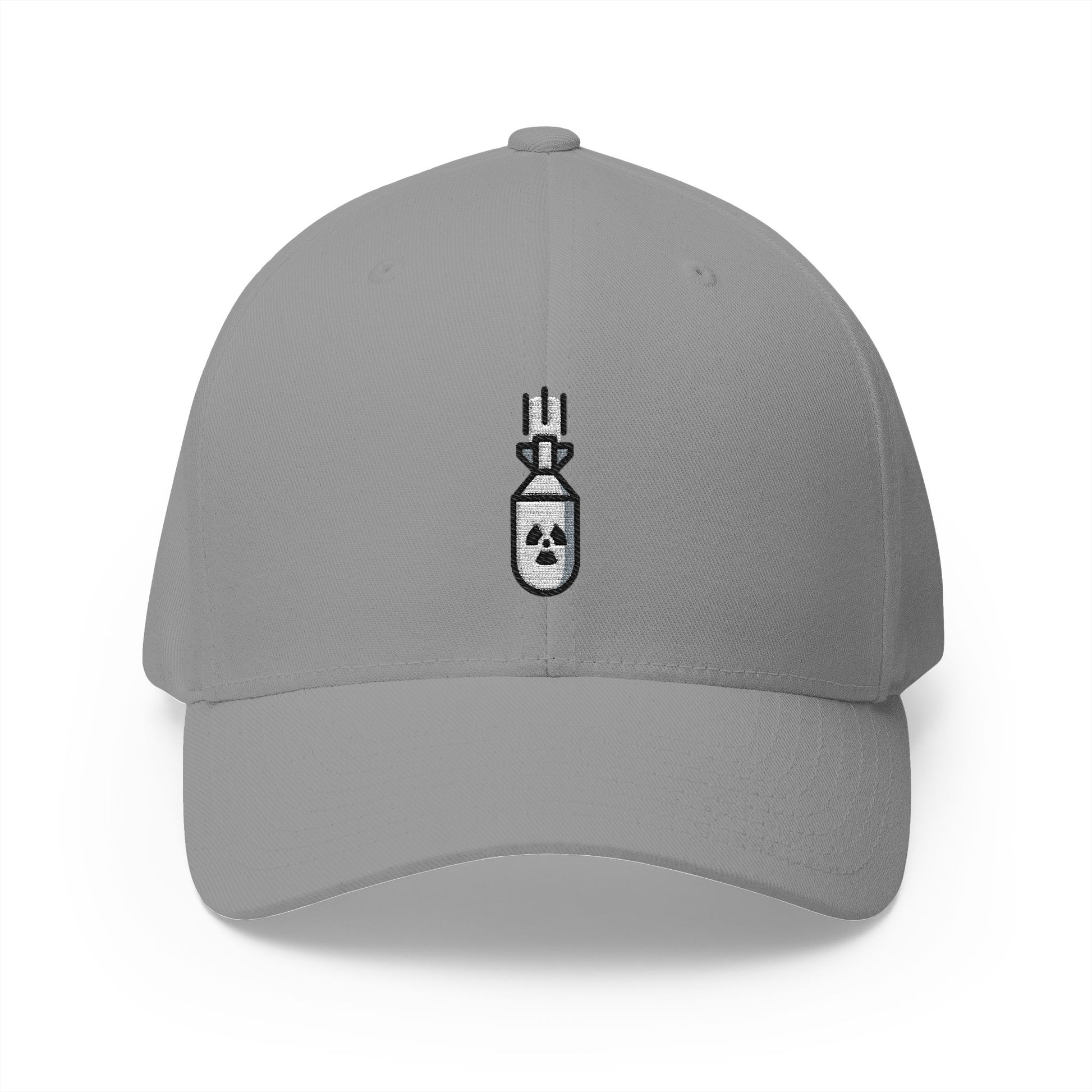 Atom Bomb Emoji Grey Cap – Premium by Capmoji