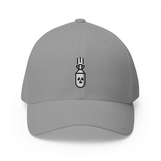 Atom Bomb Emoji Grey Cap – Premium by Capmoji