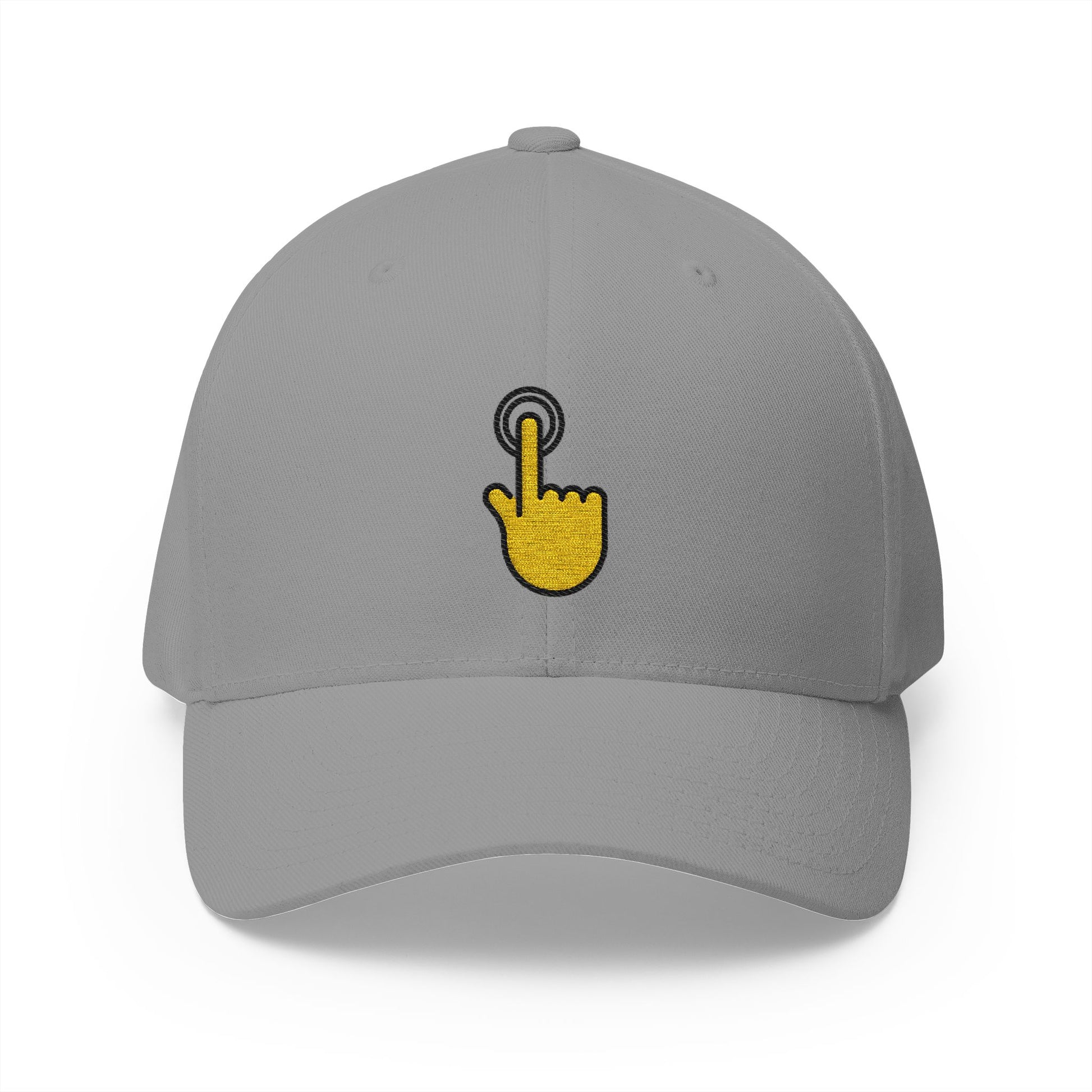 Double Tap Emoji Grey Cap – Premium by Capmoji
