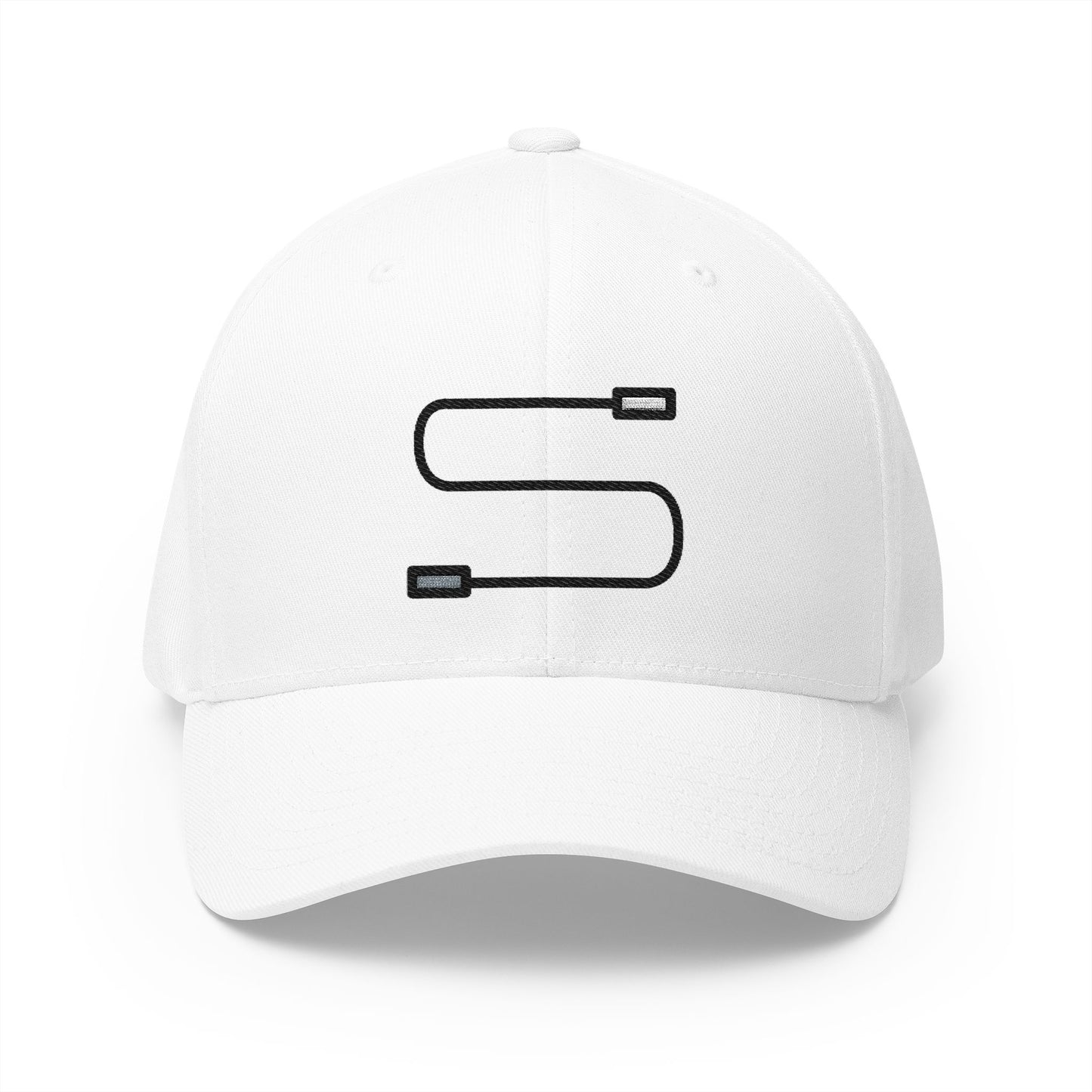 Cable Emoji White Cap – Premium by Capmoji