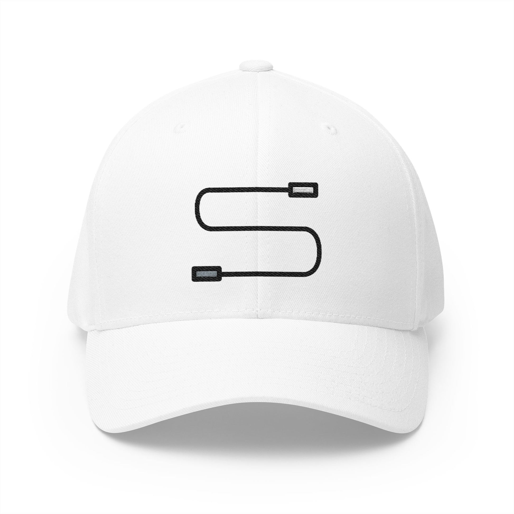 Cable Emoji White Cap – Premium by Capmoji