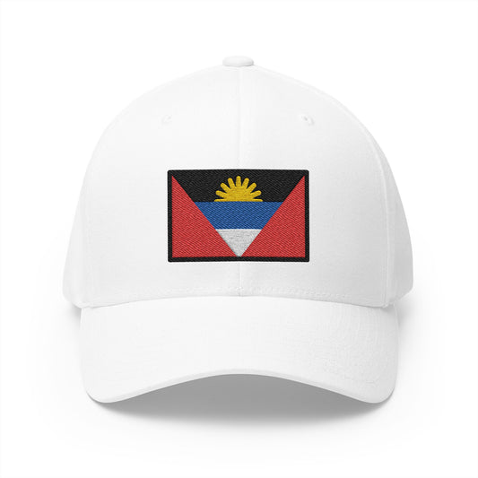 Flag: Antigua & Barbuda Emoji White Cap – Premium by Capmoji