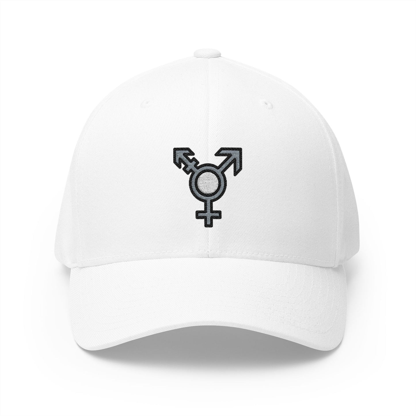 Transgender Symbol Emoji White Cap – Premium by Capmoji