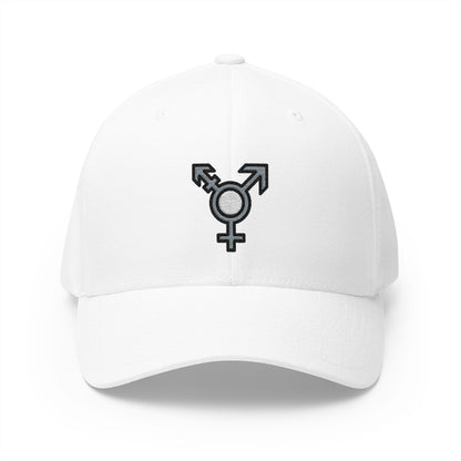Transgender Symbol Emoji White Cap – Premium by Capmoji