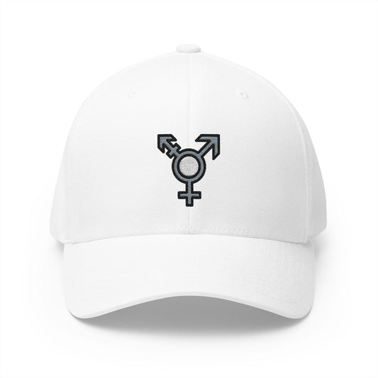 Transgender Symbol Emoji White Cap – Premium by Capmoji