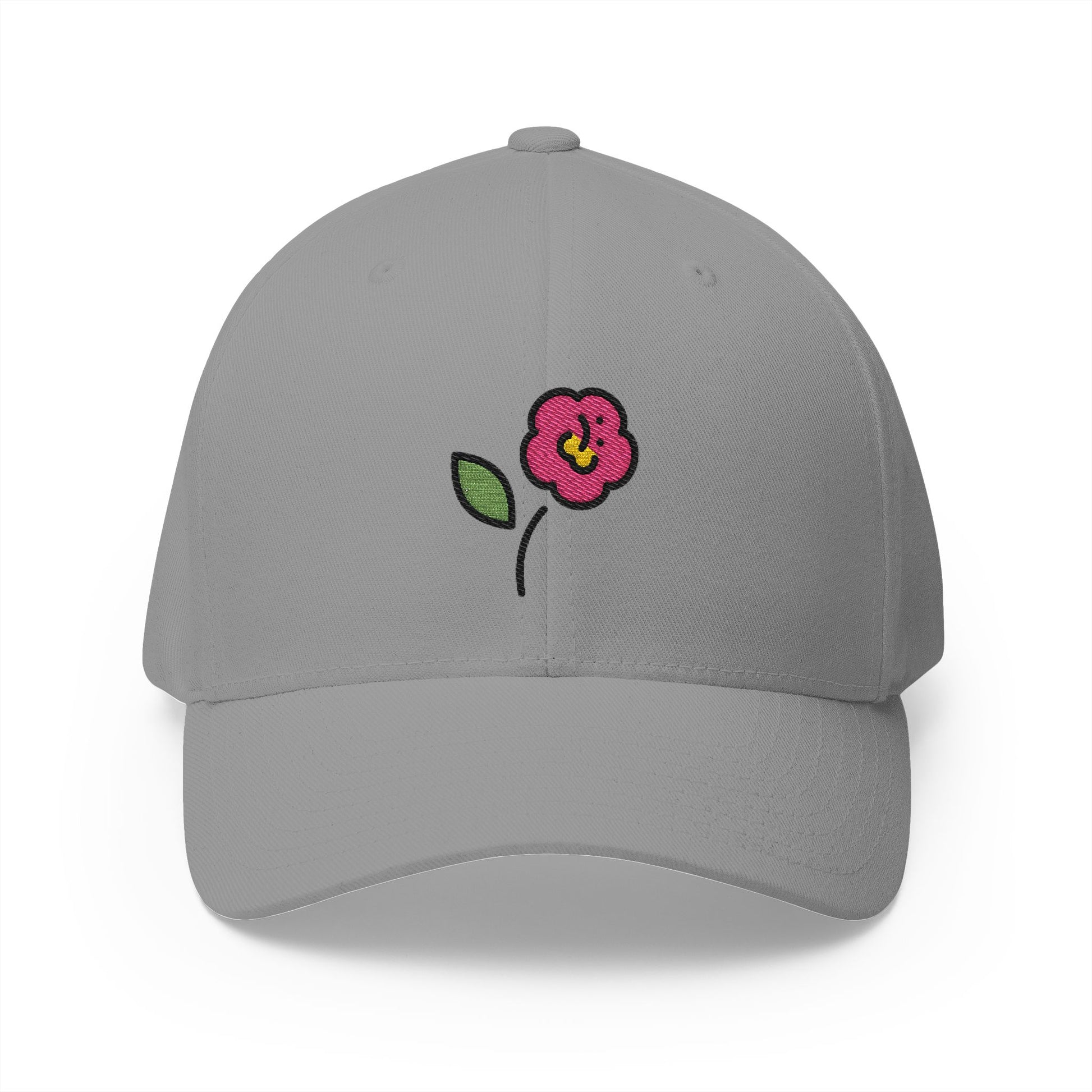 Hibiscus Emoji Grey Cap – Premium by Capmoji