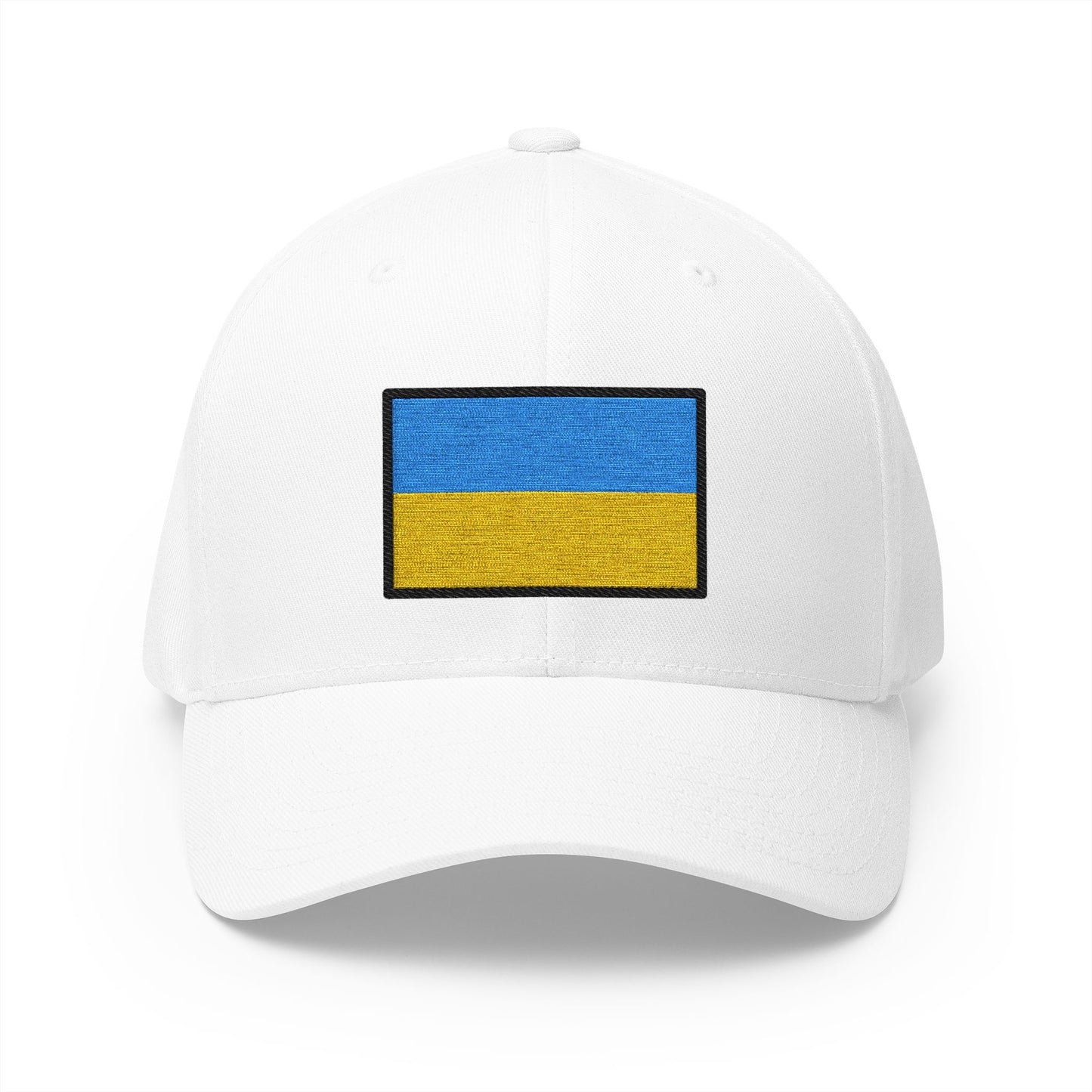 Flag: Ukraine Emoji White Cap – Premium by Capmoji
